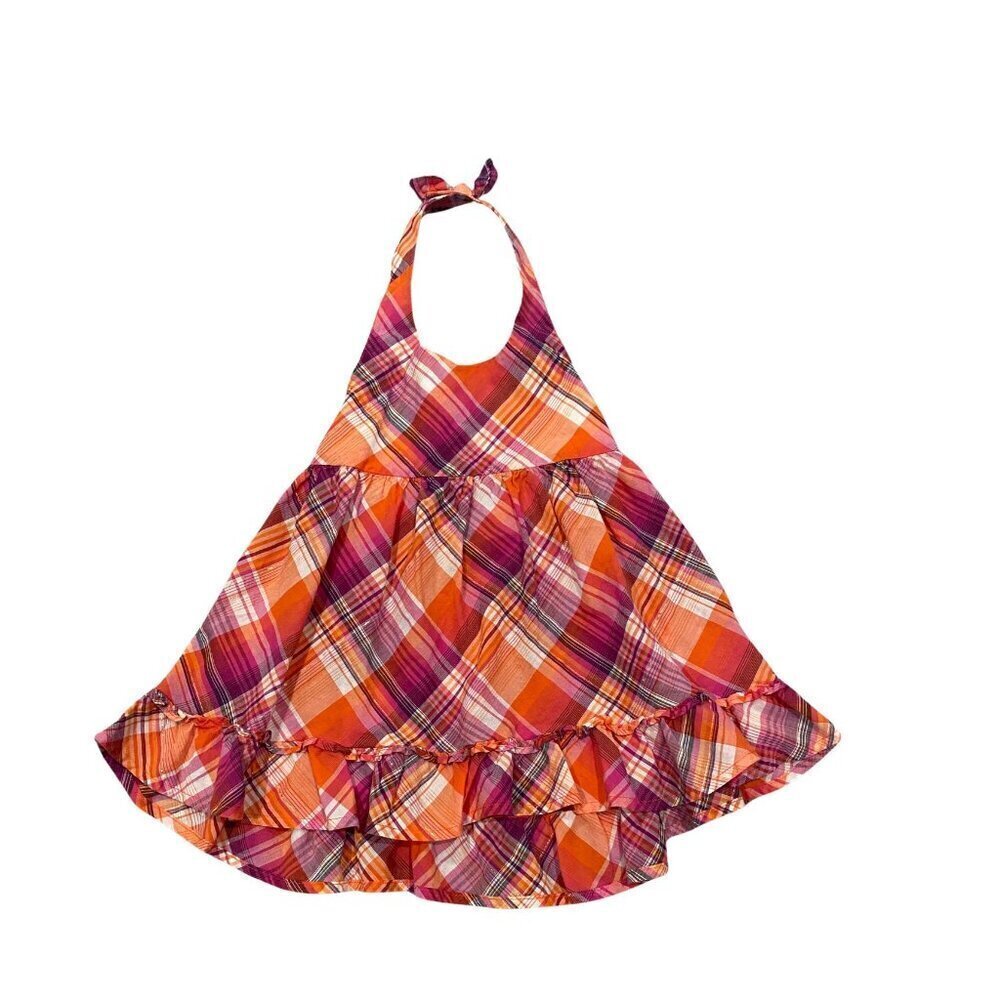 Gymboree Girl's Plaid Halter Swing Top - Size 4 - Excellent!